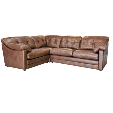 Alexander & James Bailey Leather 4 Seater Corner Sofa