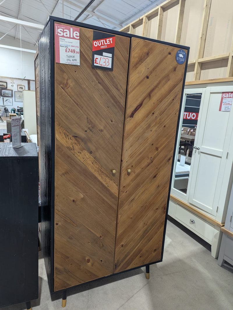 Moby 2 Door Wardrobe (Clearance)