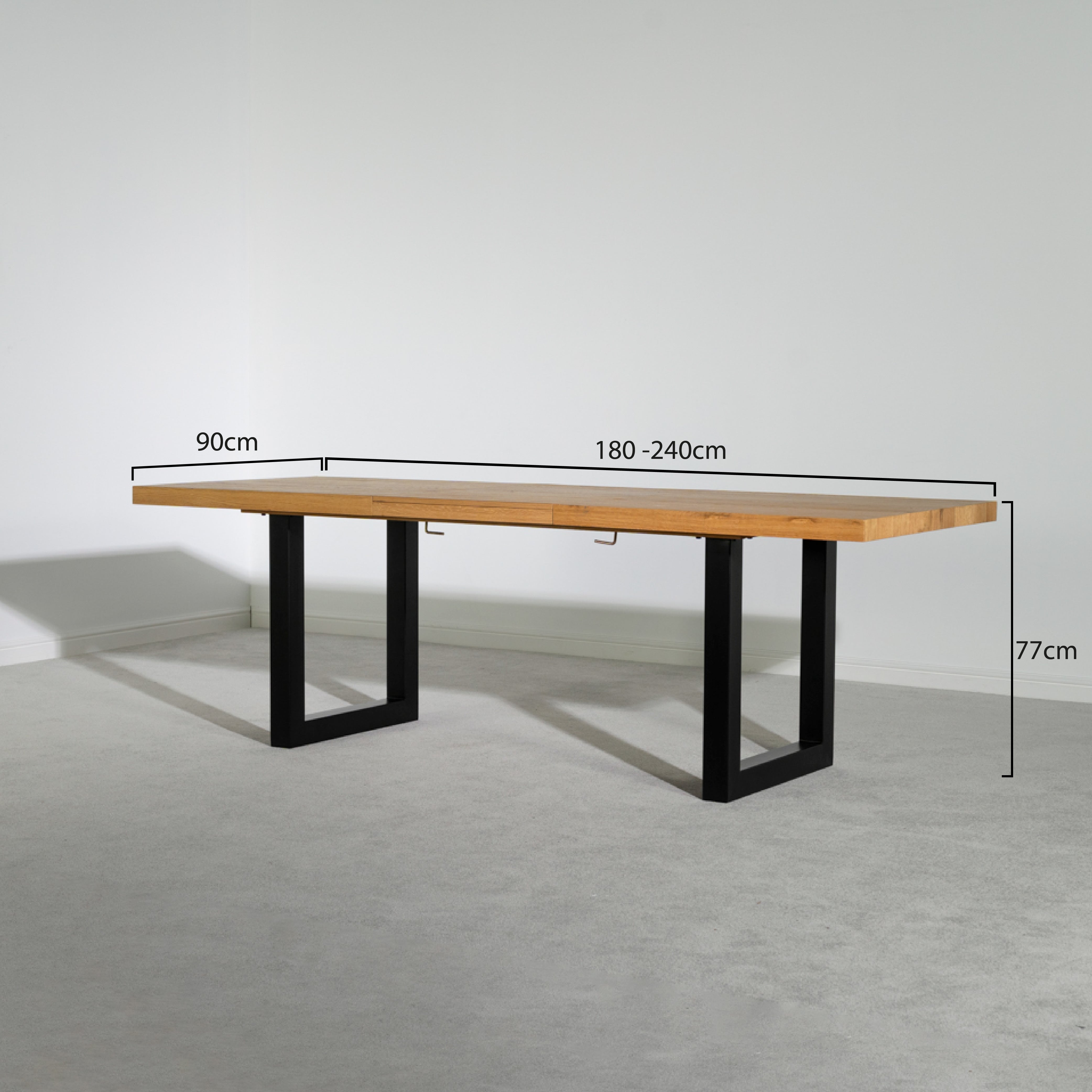 Montana Oak Extending Dining Table