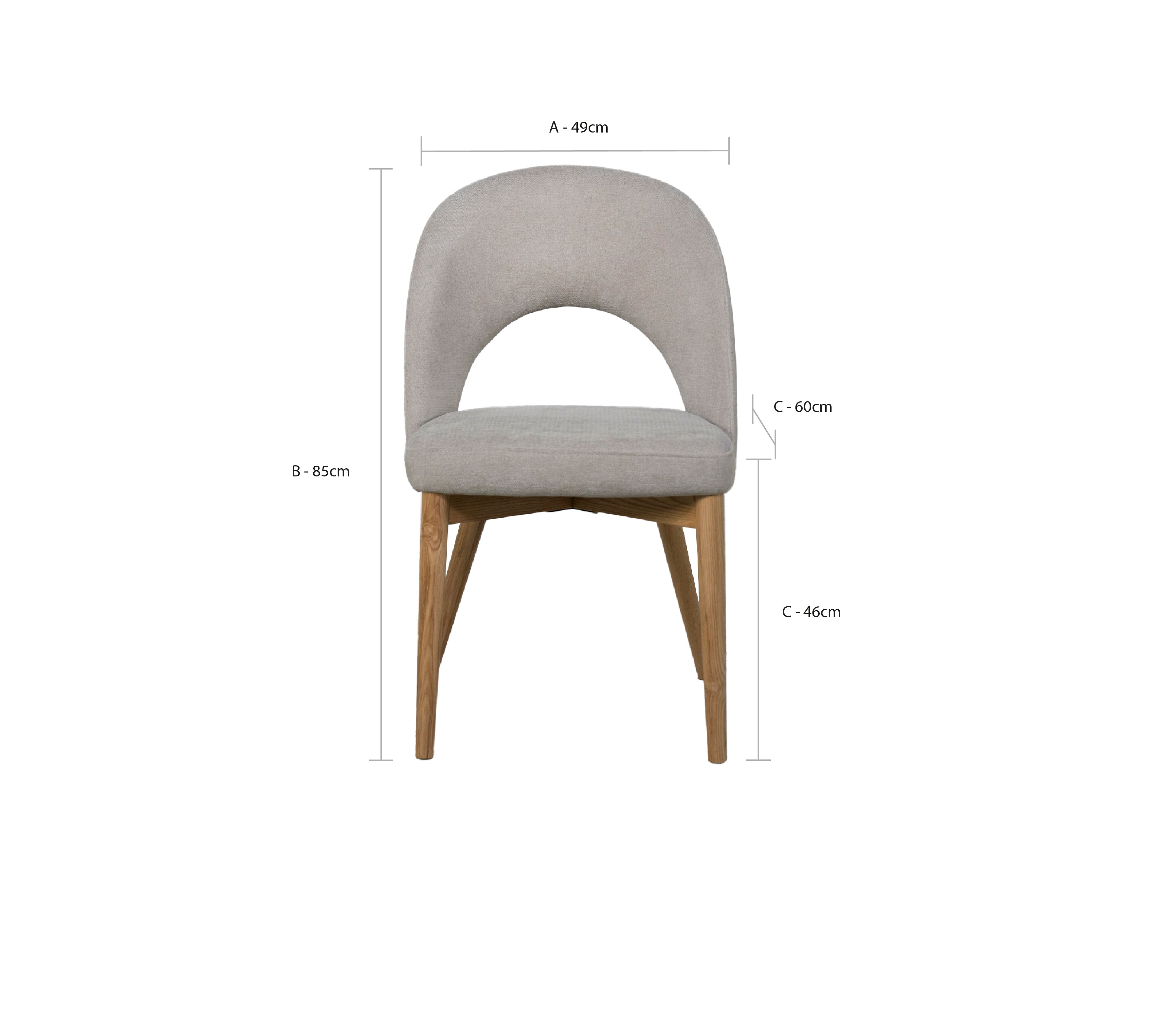 Morken Wooden Legs Dining Chair - Set Of 2