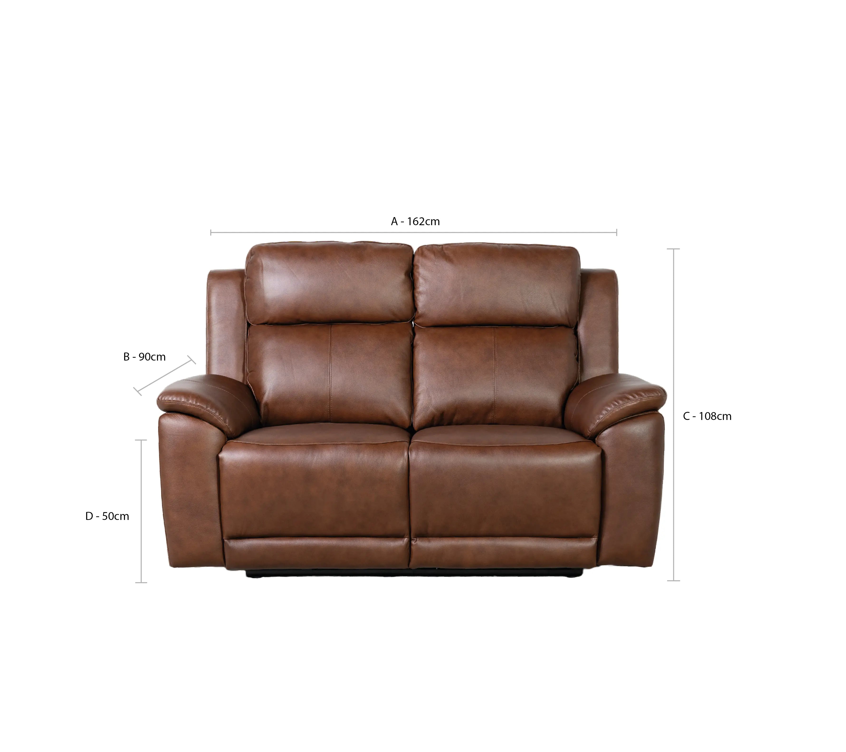 New Hampshire 2 Seater Leather Power Recliner Sofa