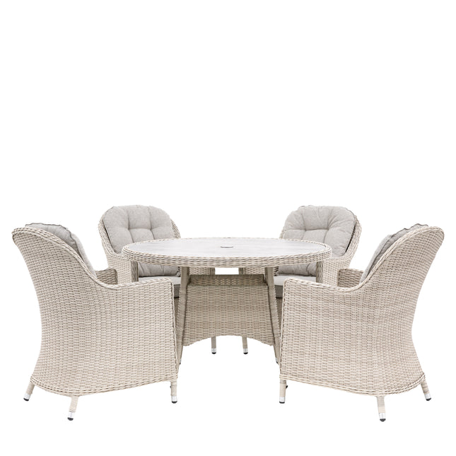 Ashwick Outdoor 4 Seater Round Dining Set