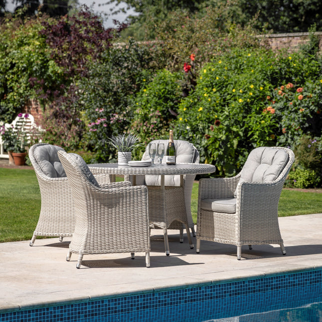 Ashwick Outdoor 4 Seater Round Dining Set