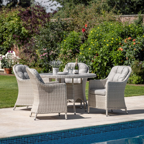 Ashwick Outdoor 4 Seater Round Dining Set