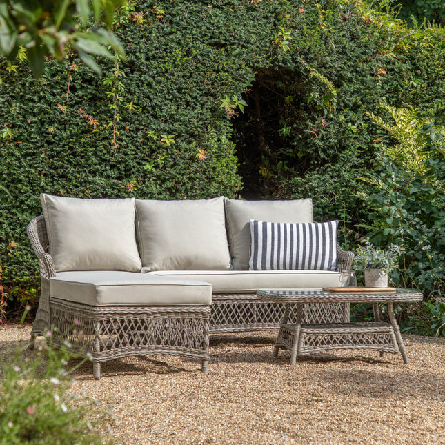 Aubrey Outdoor Chaise Set Stone