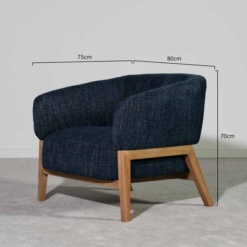 Palm Accent Chair — Blue