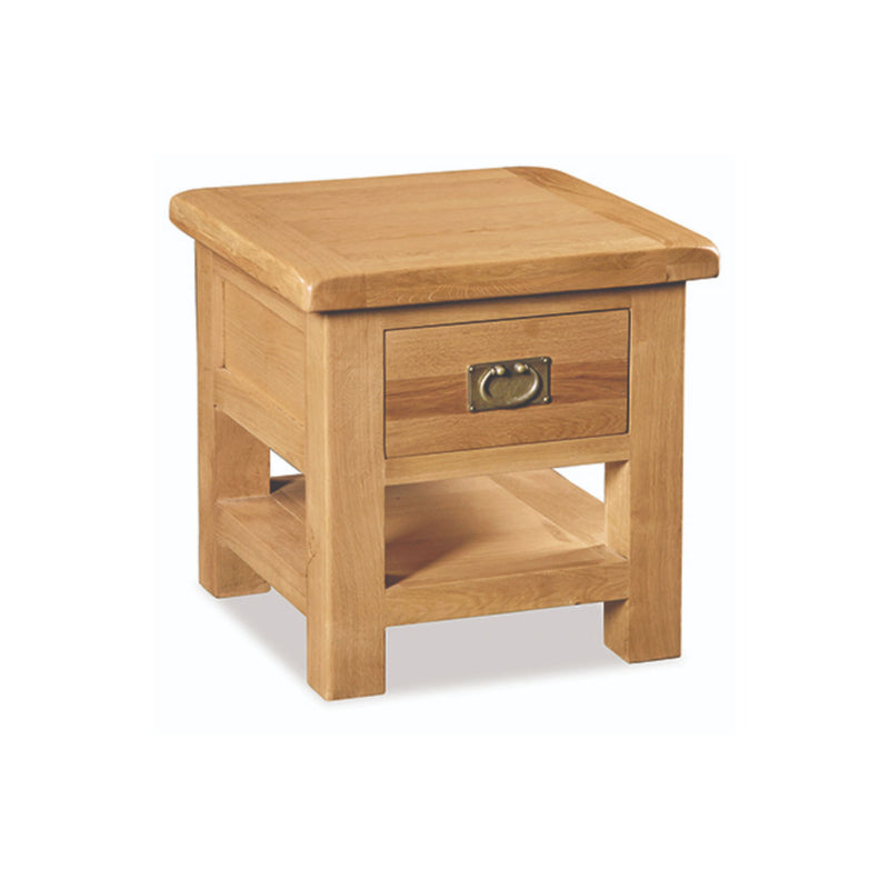 Cheltenham Oak Lamp Table With Drawer