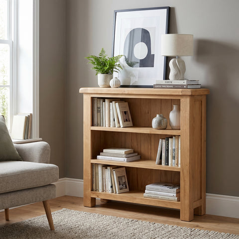 Cheltenham Oak Low Bookcase