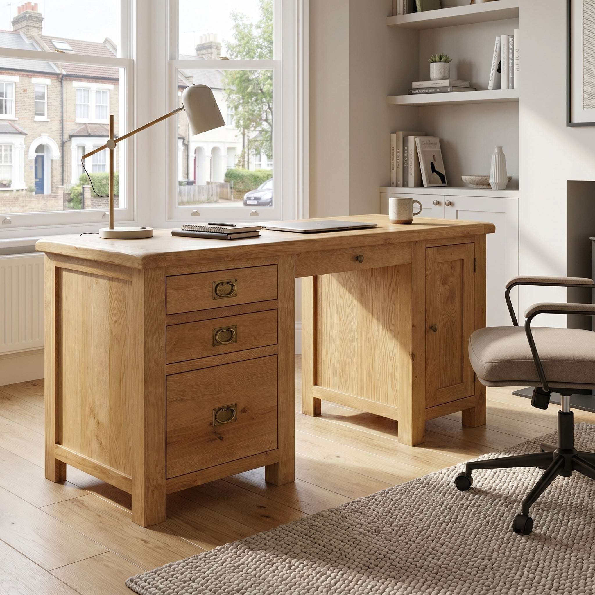Cheltenham Oak Double Desk