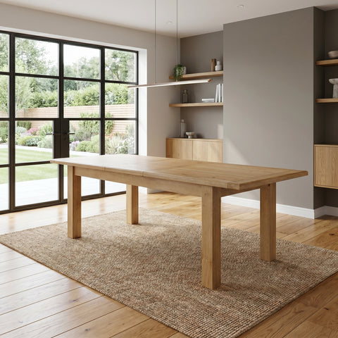 Cheltenham Oak Compact Extending Dining Table (120cm-165cm)