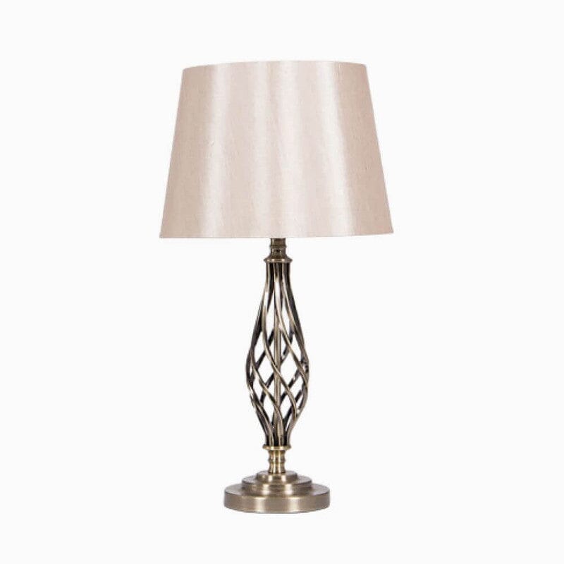 Antique Brass Metal Twist Detail Table Lamp Table Lamp Antique 