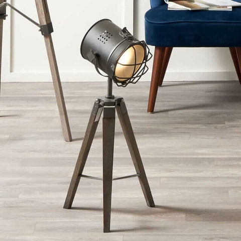 Antique Divers Tripod Table Lamp