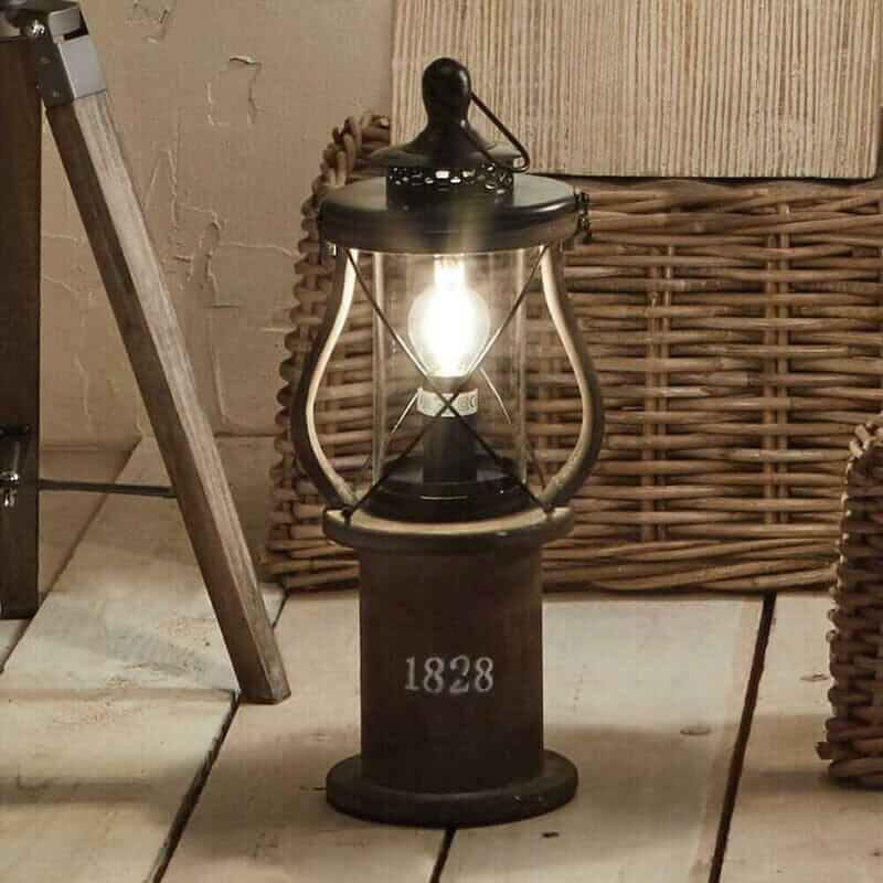 Antique Wood Lantern Table Lamp Table Lamp Antique 