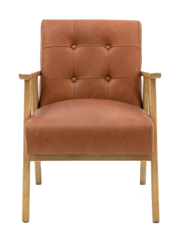 Oxbridge Antique Brown Leather Armchair