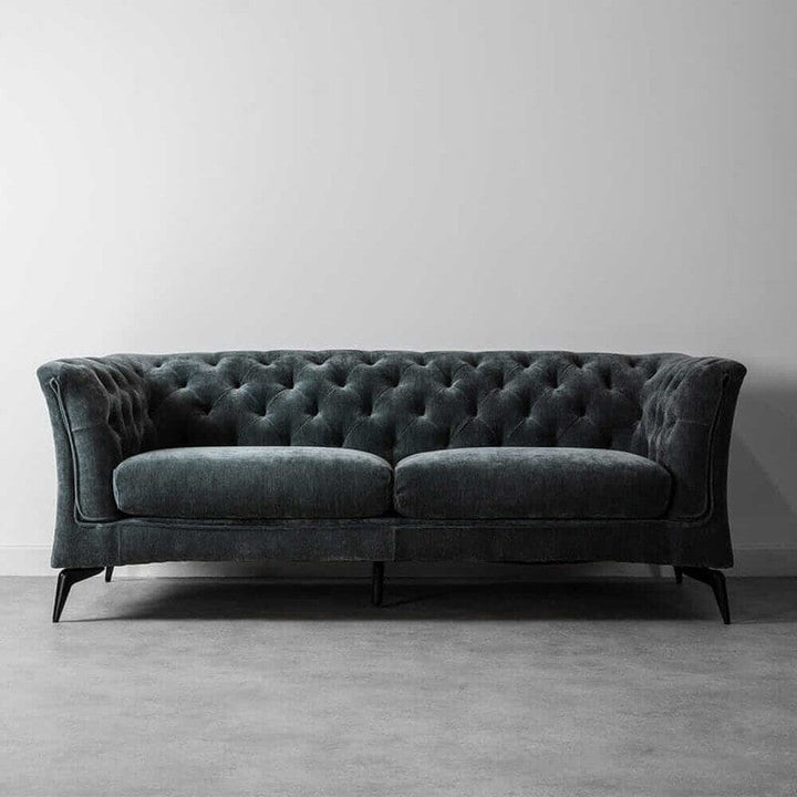 Baxter Grey Charcoal 2 Seater Chesterfield Sofa Sofa Baxter 