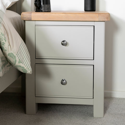 Lympsham 2 Drawer Bedside Table