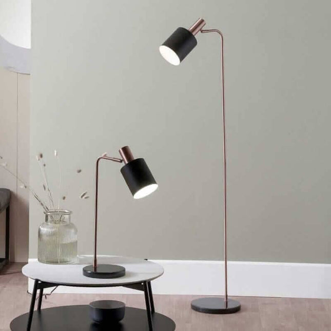 Black & Copper Task Floor Lamp Floor Lamp Black & Copper 