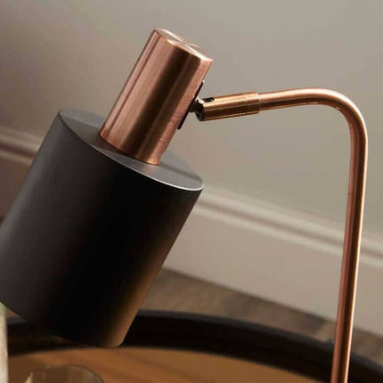 Black & Copper Task Table Lamp Table Lamp Black & Copper 