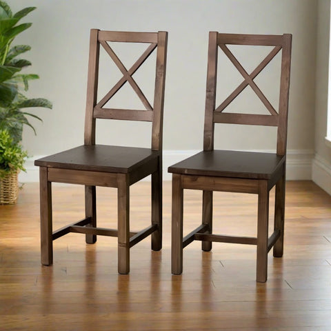 Brooklyn Cross Back Dining Chair Set Of 2