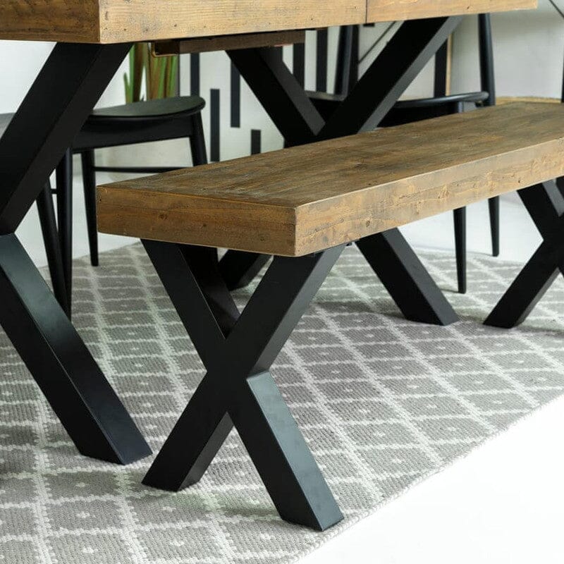 Brooklyn Extendable Cross Leg Dining Table (140cm 180cm) & Brooklyn