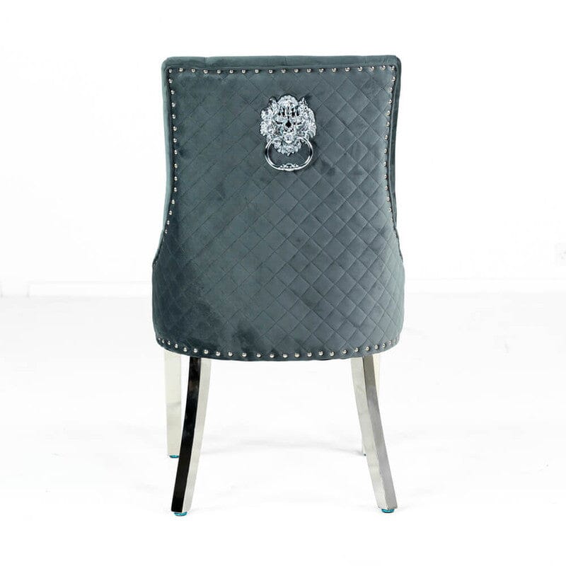 Buckingham Quilted Back Velvet Dining Chairs Set of 2 Dining Chair Buckingham 