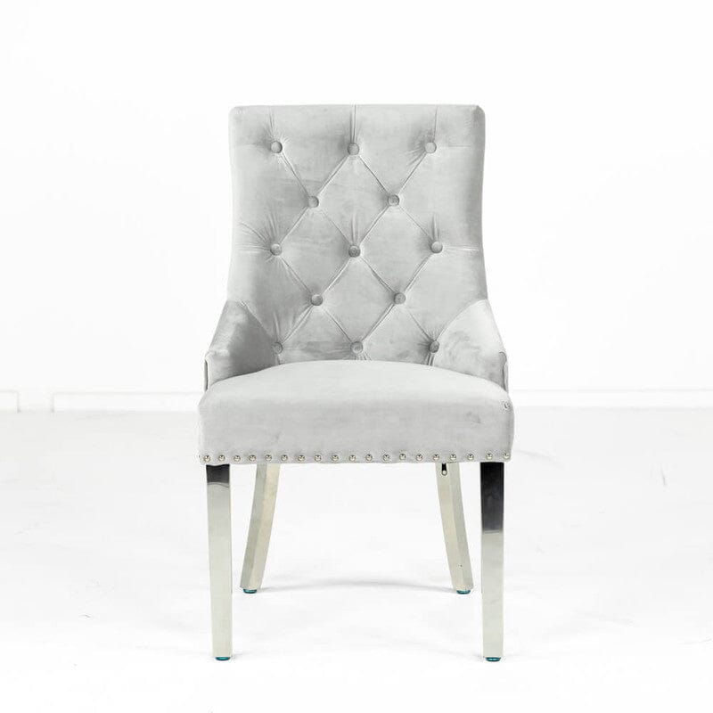 Buckingham Quilted Back Velvet Dining Chairs Set of 2 Dining Chair Buckingham 