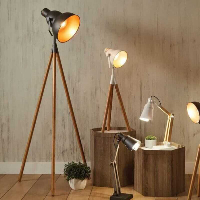 Dante Tripod Floor Lamp Floor Lamp Black & Copper 