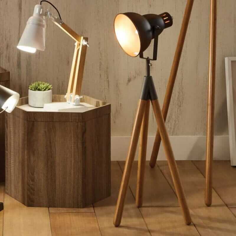 Dante Tripod Table Lamp Table Lamp Black & Copper 
