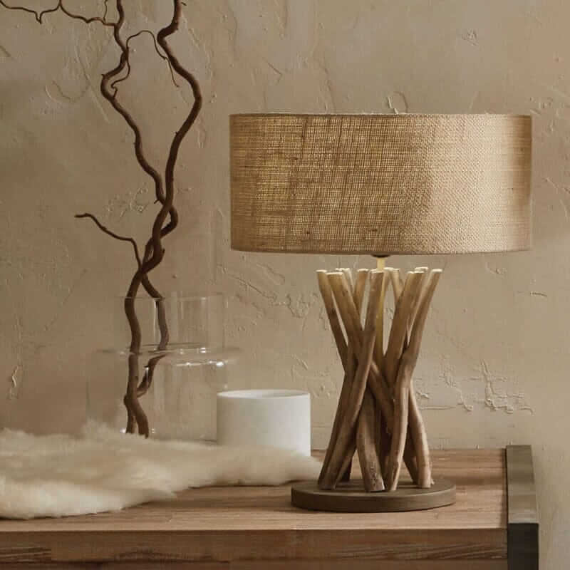 Driftwood Lamp with Shade Table Lamp Driftwood 