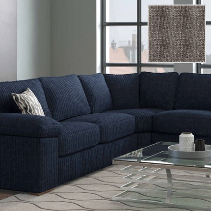 Dynasty Corner Sofa Sofa Dynasty Kurt Plantinum Dark Wood 