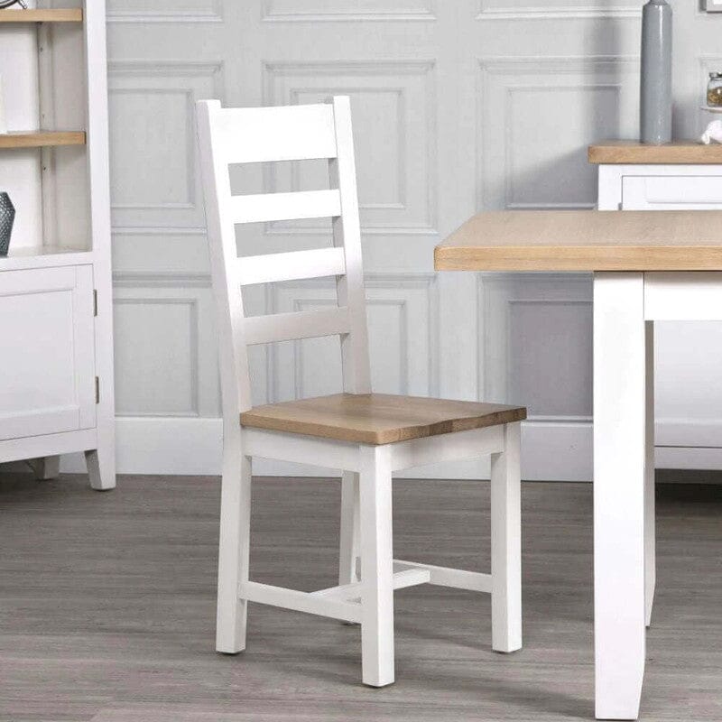 Easton Ladder Back Dining Chair Set Of 2 Dining Chair Easton White 