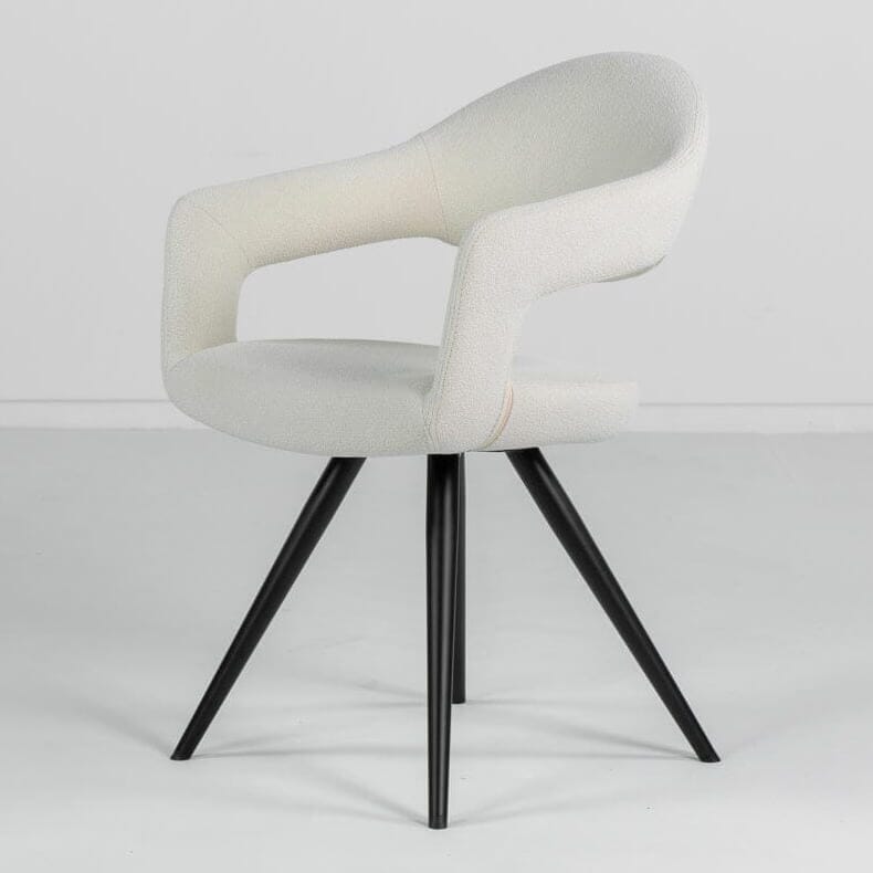 Emma Bouclé Dining Chair Set Of 2 Dining Chair Emma White 