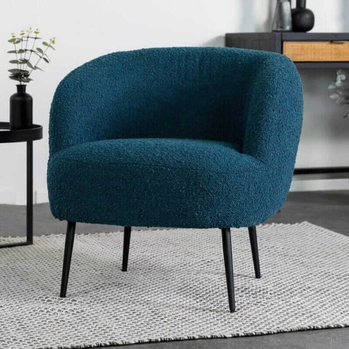 Fleur Blue Accent Chair Snuggler Fleur 