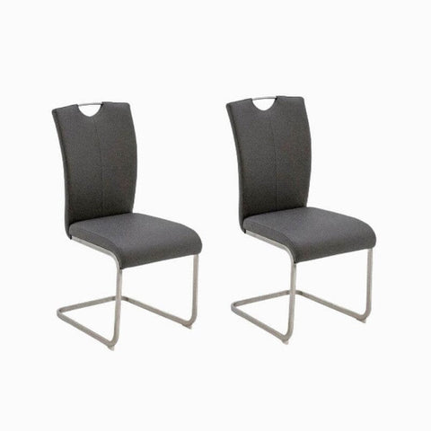 Grand Dining Chair Set Of 2 Dining Chair Grand Charcoal 
