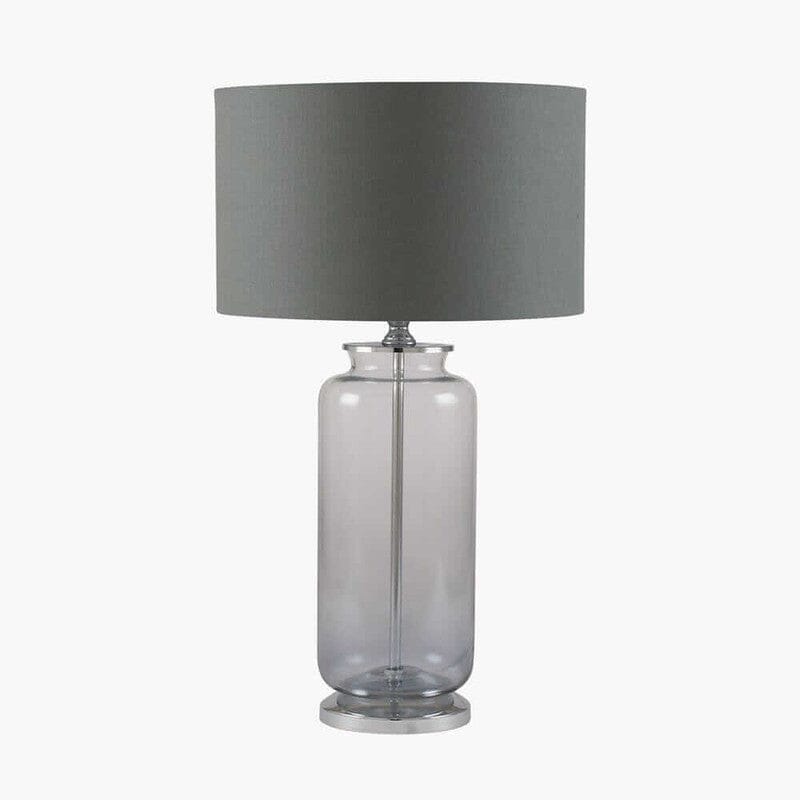 Grey Ombre Glass Table Lamp Table Lamp Black & Copper 