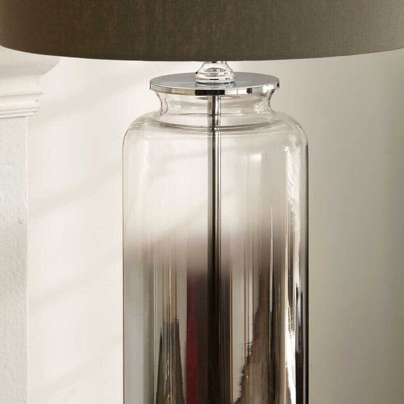 Grey Ombre Glass Table Lamp Table Lamp Black & Copper 