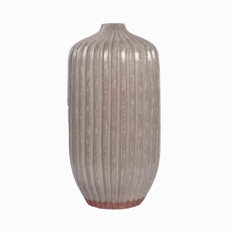 Grey Stoneware Vase Vases, Bowls & Trays Black & Copper 