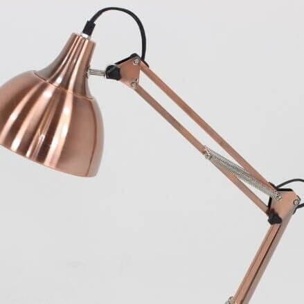 Harvey Angled Copper Desk Lamp Desk Lamp Black & Copper 