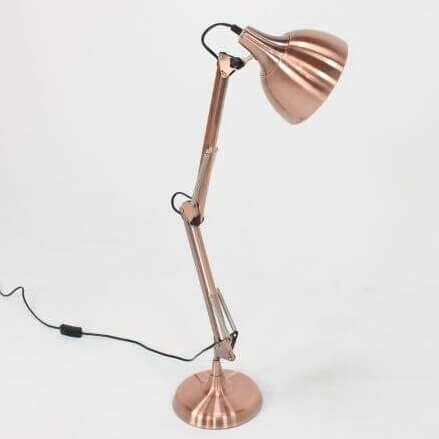Harvey Angled Copper Desk Lamp Desk Lamp Black & Copper 