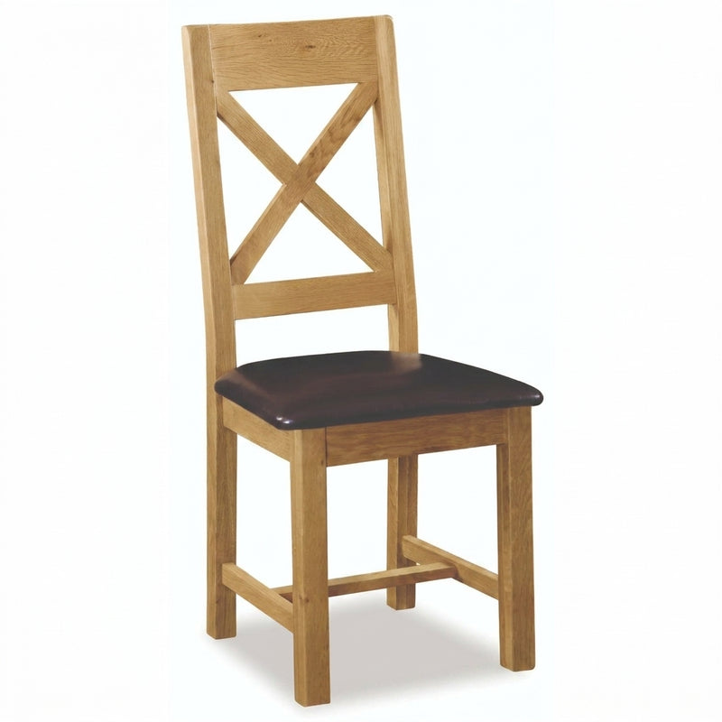 Cheltenham Oak Cross Back Dining Chair (Set of 2)