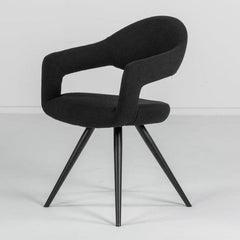 Marvel Ceramic Fixed Top Dining Table & Black Emma Bouclé Dining Chair Set Package Deal Package Deal Marvel 