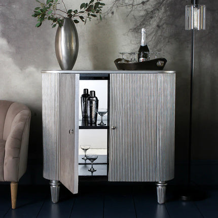 Milton Silver Drinks Cabinet