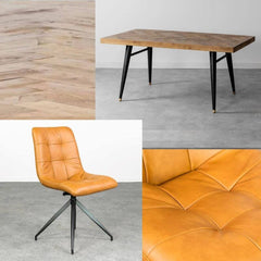 Mode Fixed Top Dining Table & Saturn Dining Chair Set Package Deal Package Deal Mode 