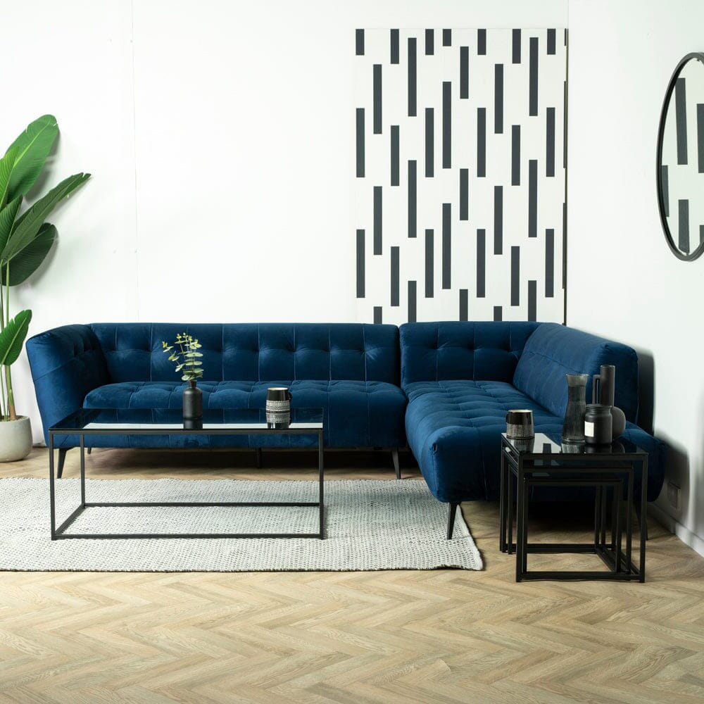 Navy right deals hand corner sofa