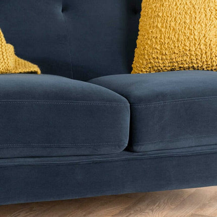 Orson Velvet Blue 2 Seater Sofa Sofa Orson 