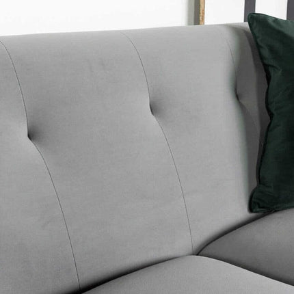 Orson Velvet Grey 2 Seater Sofa Sofa Orson 