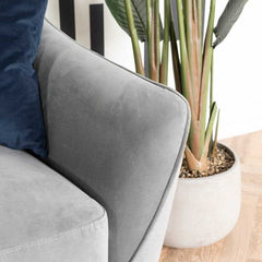 Orson Velvet Grey 3 Seater Sofa Sofa Orson 