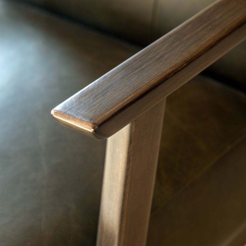 Oxbridge Heritage Green Leather Armchair