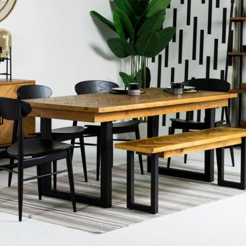 Tulsa 180cm Fixed Top Dining Table & Dining Bench Package Deal Tulsa 