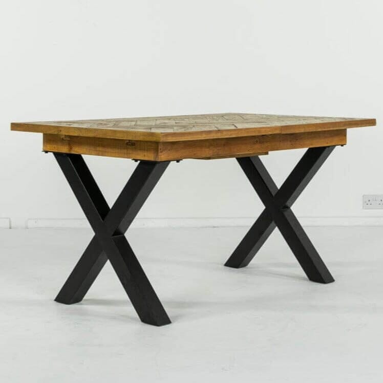 Tulsa Cross Leg Extendable Dining Table (140cm - 180cm) & Dining Bench Package Deal Tulsa 